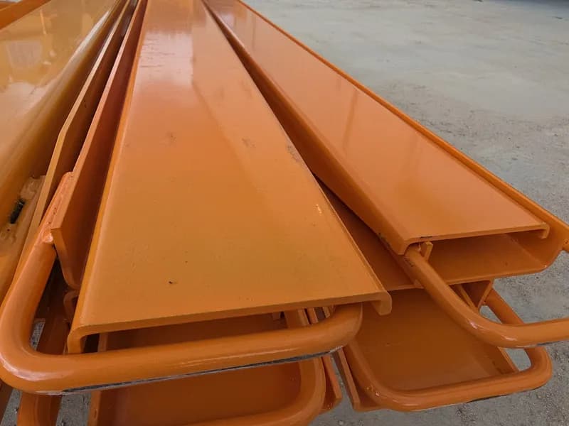Set (2 Pieces) Industrial Forklift Extensions 78" Orange, detail view