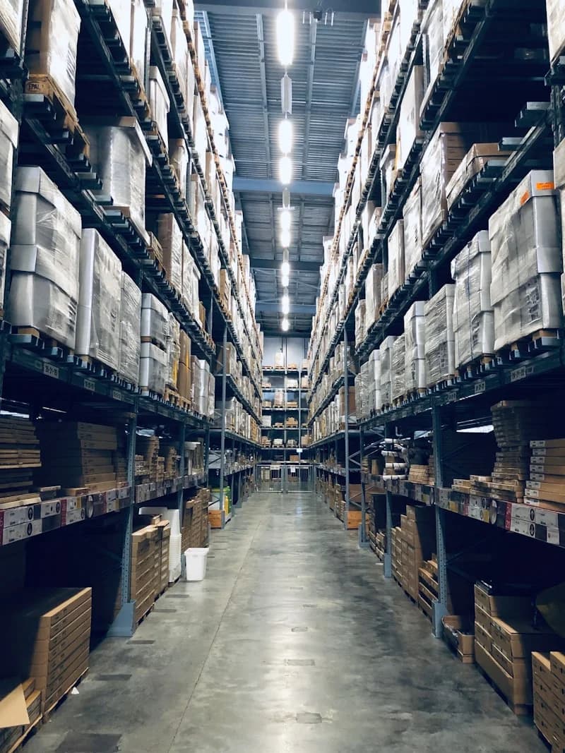 Warehouse with commercial equipment