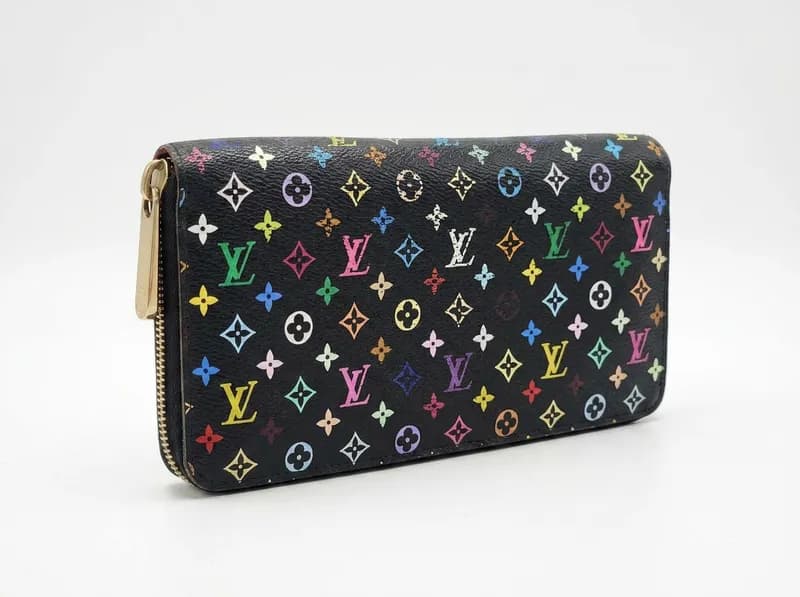 Louis Vuitton Multicolor Monogram Zippered Wallet Black, primary view