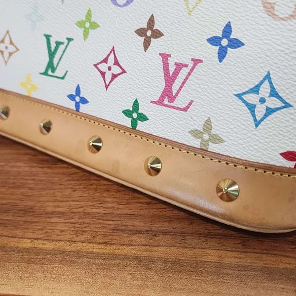 Louis Vuitton Multicolore Alma Handbag White, view 8