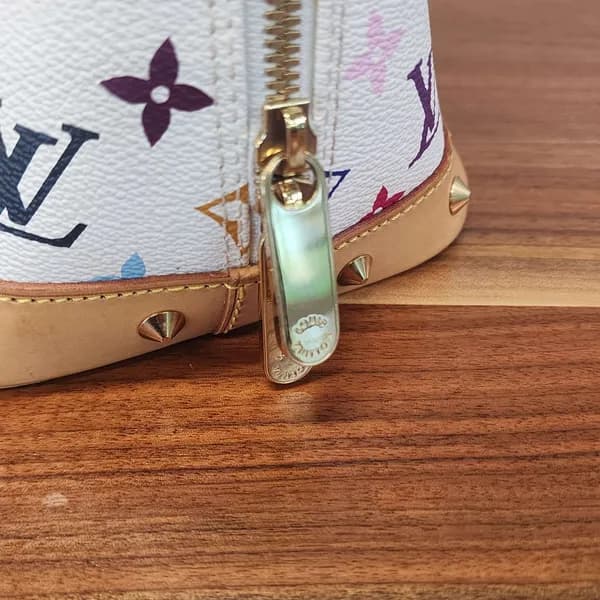 Louis Vuitton Multicolore Alma Handbag White, view 9