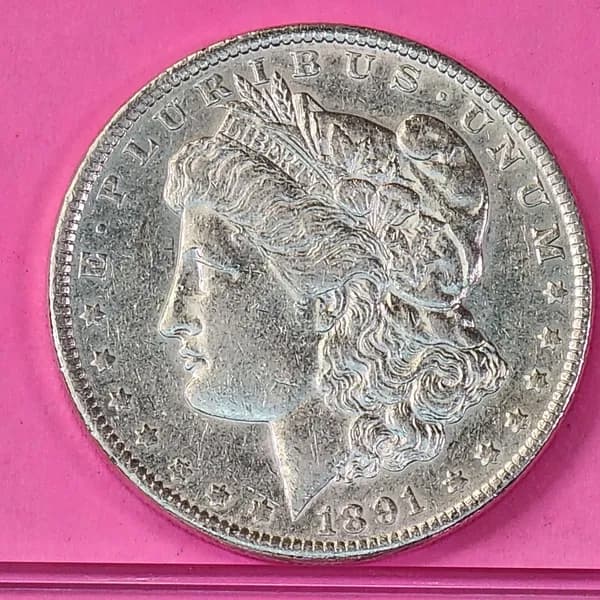 1891 Morgan Silver Dollar, primary view