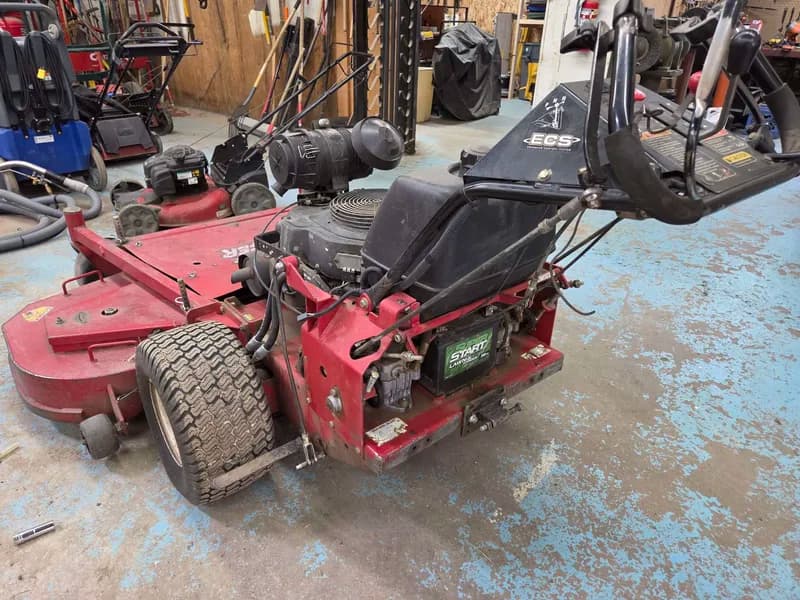 Exmark Turf Tracer 48in Walk-Behind Mower, close-up view