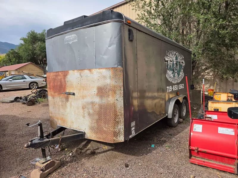 Enclosed Cargo Trailer w/ Dual Axles & Hitch, primary view