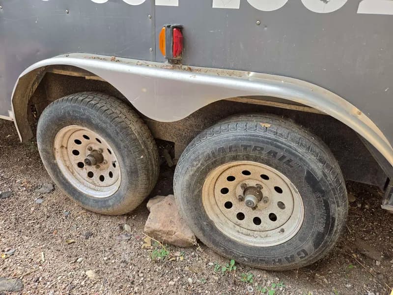 Enclosed Cargo Trailer w/ Dual Axles & Hitch, interior view