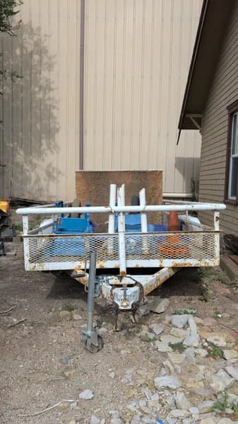 Tandem-Axle Utility Trailer w/ Mesh Sides, side view