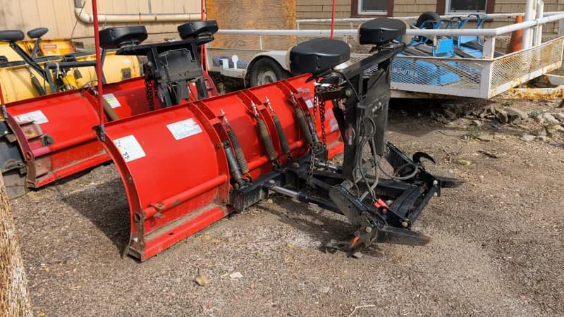 Western Pro Plus 8ft Snow Plow w/ Quad Attachment, side view
