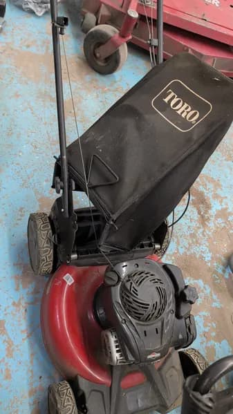 Toro Push Lawn Mower w/ Briggs & Stratton Engine, rear view