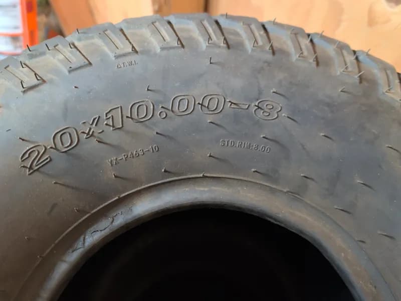 Set of 4 Tires 20x10.00-8 All-Terrain, side view