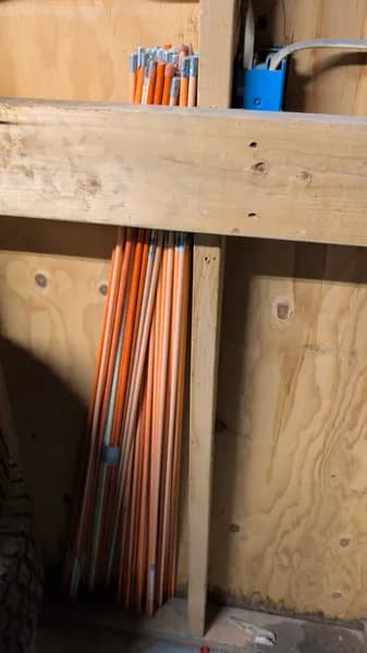 Lot of Approximately 30-45 Fiberglass Poles, 45 Inches, primary view