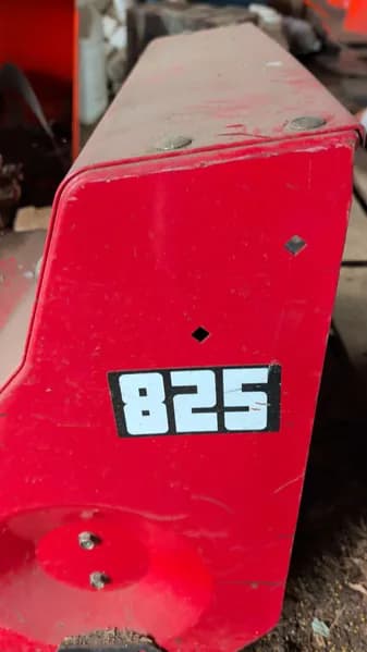 Dual Stage Snow Thrower Model 825, rear view