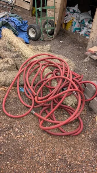 Red Rubber Garden Hose Coil, primary view