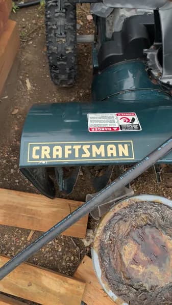 Craftsman 9.0/28 Electric Start Powered Steering Snow Blower, rear view