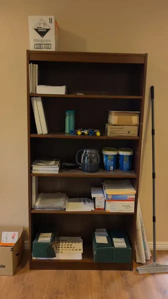 Five-Shelf Wood Bookcase Shelving Unit, primary view