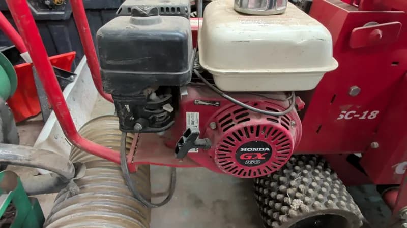 Claussen SC-18 Walk-Behind Sod Cutter w/ Honda Engine, rear view