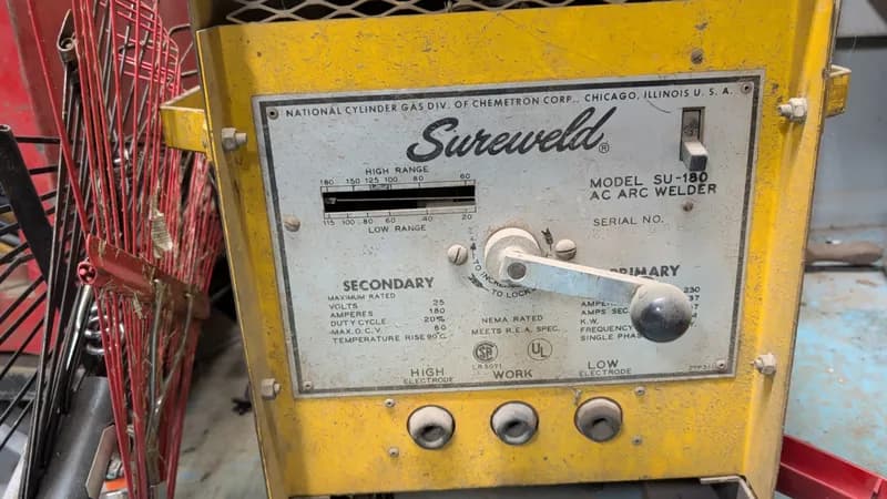Surewell Model SU-180 AC Arc Welder, side view