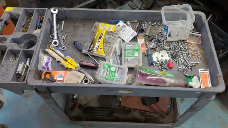 Tool Storage Organizer with Hand Tools & Fasteners, primary view