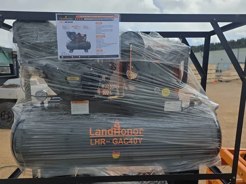LandHonor 40 Gallon Air Compressor LHR-GAC40Y, side view