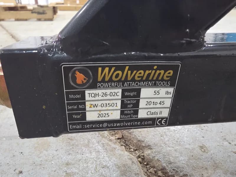 Wolverine 3-Point Quick Hitch Adapter TQH-26-02C, side view