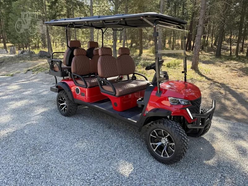 Unused Captok Electric Off-Road Golf Cart 6-Person GC42S 60V - Unassembled - (Red), primary view
