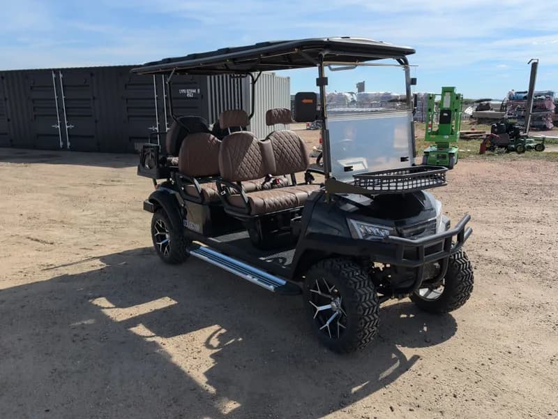 New 6 Person Luxury Electric Golf Cart SDLGC100 (Assembled) (Black)*Small hole in roof*, detail view