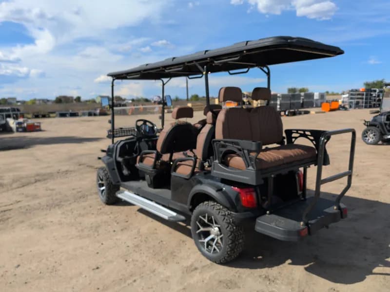New 6 Person Luxury Electric Golf Cart SDLGC100 (Assembled)(Black), view 8