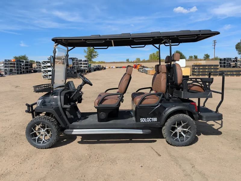 New 6 Person Luxury Electric Golf Cart SDLGC100 (Assembled)(Black), primary view