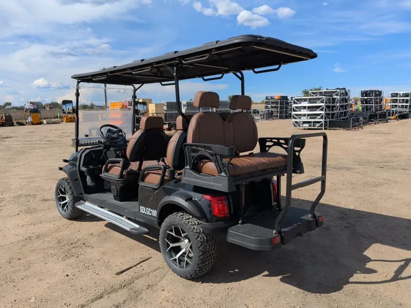 New 6 Person Luxury Electric Golf Cart SDLGC100 (Assembled)(Black), view 8