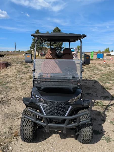 Unused Captok Electric Off-Road Golf Cart 6-Person GC42S 60V Assembled (Black) *Needs Work*, rear view