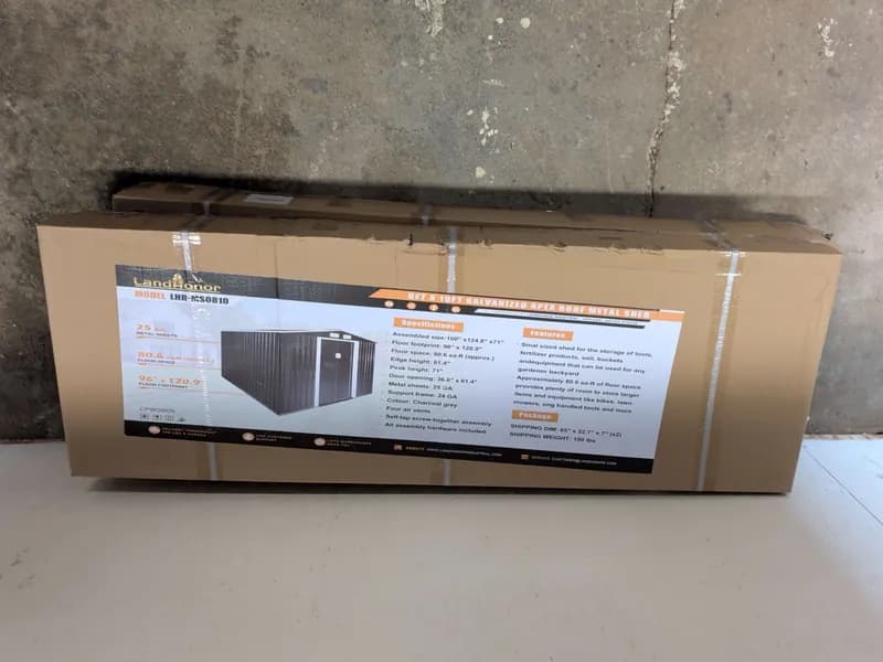 Landhonor 8'x10' LHR-MS0810 Metal Storage Shed, primary view
