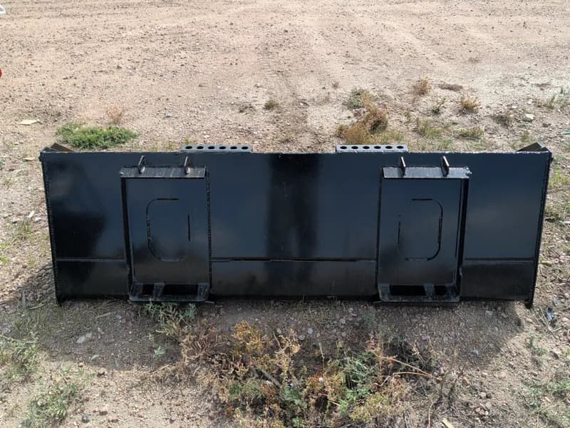 BT67 Universal Black Skid Steer Bucket 67", rear view