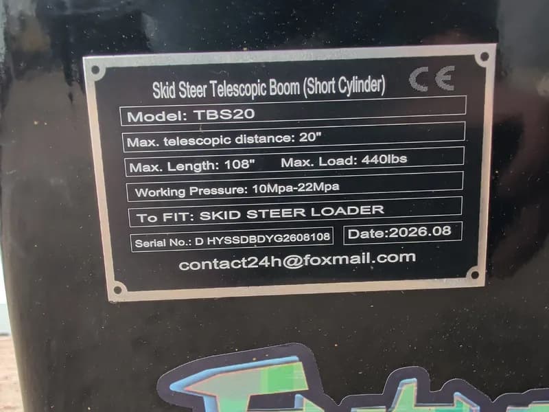 Skid Steer Telescopic Boom Short Cylinder TBS20, interior view