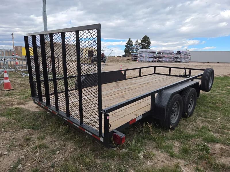 2026 Worldwide Trailer U-7x16 TA Tandem Axle Utility Trailer w/ Rear Gate, detail view